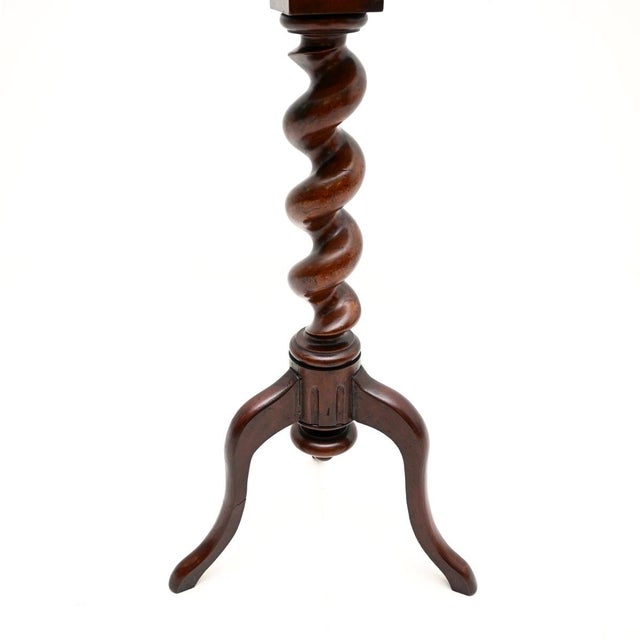 Wood Antique Victorian Barley Twist Occasional Table, 1850 For Sale - Image 7 of 10