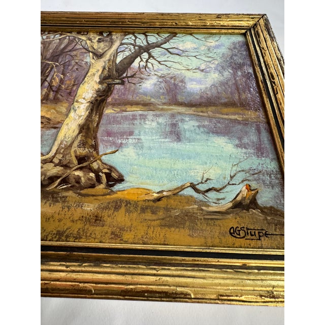 1930s Landscape Painting, Illinois, Framed For Sale In Los Angeles - Image 6 of 9