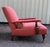 George Smith Edwardian Chair in a herringbone knit patterned fabric with varying tones of pink. The chair has a...