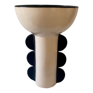 Diego Olivero + West Elm Meso Scalloped Edge Large Vase For Sale