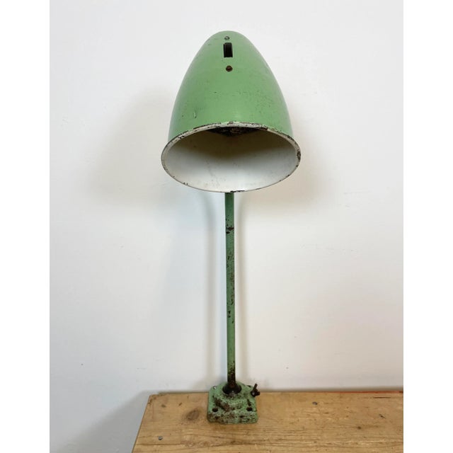 Green Industrial Green Table Lamp, 1960s For Sale - Image 8 of 16