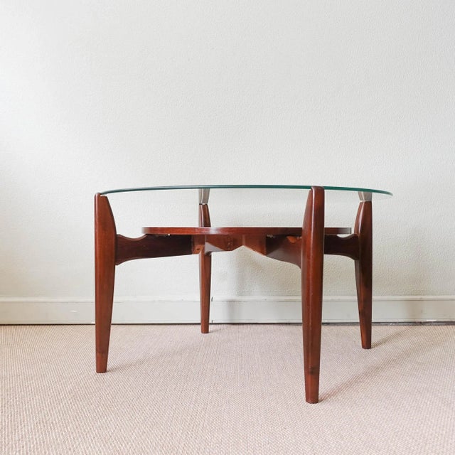 Wilhelm Renz Round Coffee Table attributed to Wilhelm Renz, 1960s For Sale - Image 4 of 12