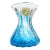 Vintage Murano Sapphire Blue Gold Flecks Flowers Control Bubbles Italian Art Glass Decorative Flower Vase For Sale