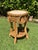 Vintage Sculptural Rattan Side Table With Tessellated Travertine Inlay For Sale - Image 4 of 15