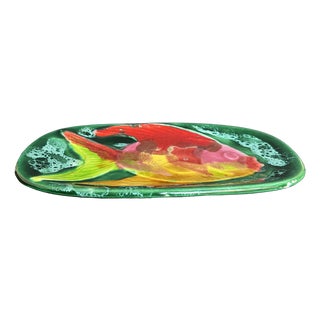 Mid-Century French Vallauris Ceramic Fish Vide-Poche, 1960s For Sale