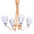 Mid-Century Chandelier in Beech and Glass by Dřevo Humpolec, Czech, 1960s For Sale