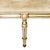 Champagne Late 20th Century French Neoclassical Louis XVI Style Giltwood & Painted Settee With Champagne Velvet Upholstery For Sale - Image 8 of 10