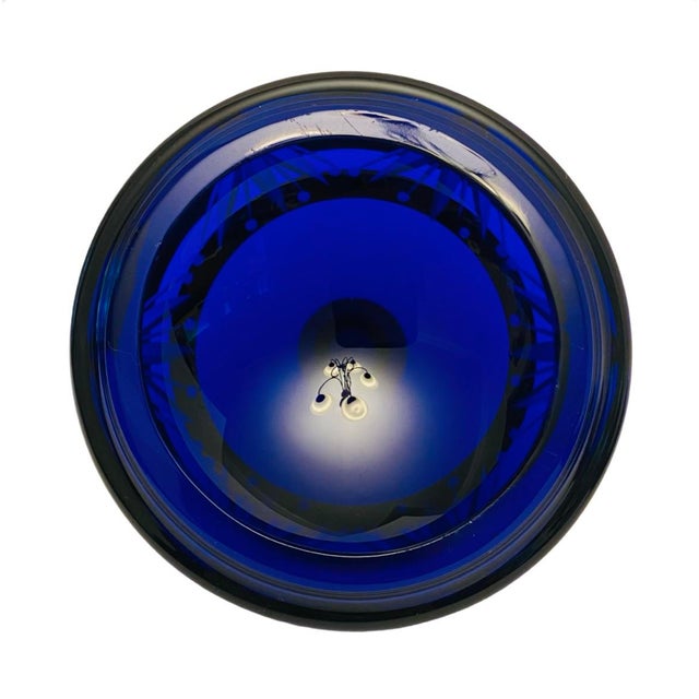 Blue Early 20th Century Art Deco Irene Cobalt Blue Glass Lidded Dish For Sale - Image 8 of 8