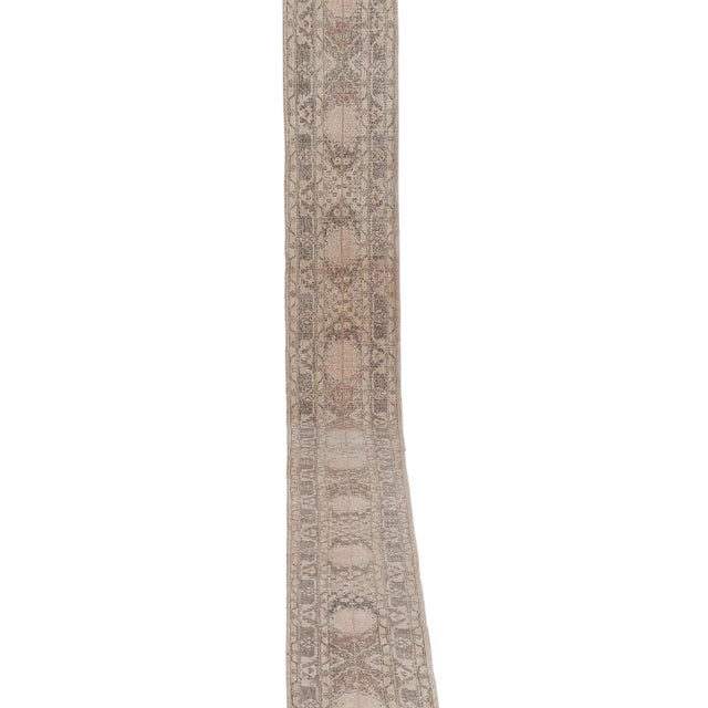 Mid 20th Century Vintage Turkish Stair Runner 2'1'' X 24'5'' 25" x 294" / 63 x 746 Cm Hand woven with high quality pure...