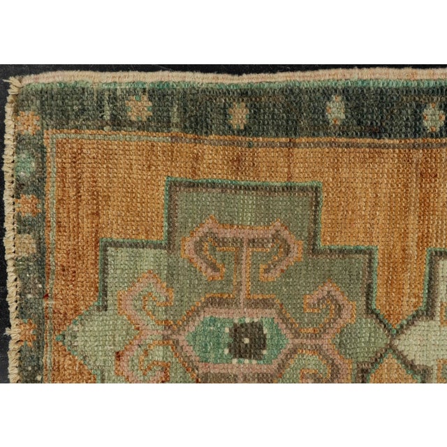 Early 21st Century Turkish Mini Rug Oriental Hand Knotted Vintage Rug 1'6" x 3'1" #21235 For Sale - Image 5 of 8