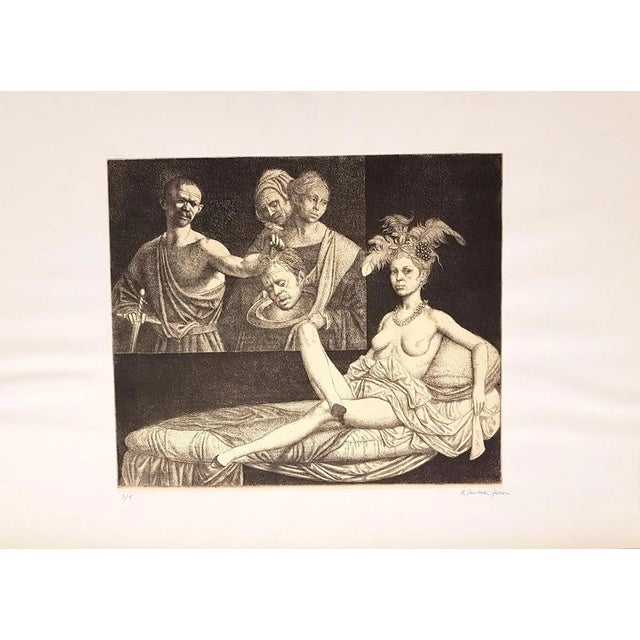 Salomè - Original Etching by R. Tommasi Ferroni - 1977 Late 20th Century For Sale
