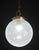1970s Mid 20th Century Italian Pendant Light With Optic Spiral Glass Globe and Restore Brass For Sale - Image 5 of 10