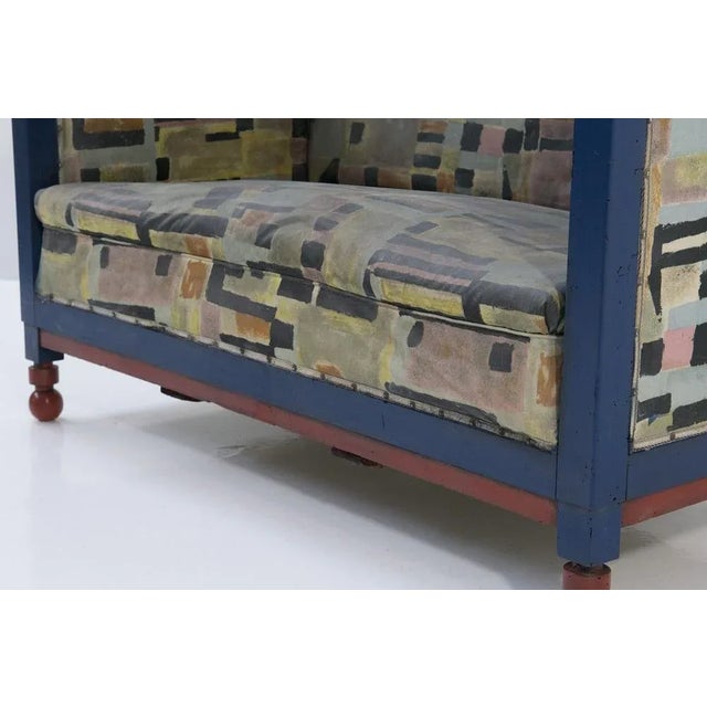 Italian Futurist Sofa attributed to Fillìa Luigi Colombo, 1930 For Sale - Image 6 of 9