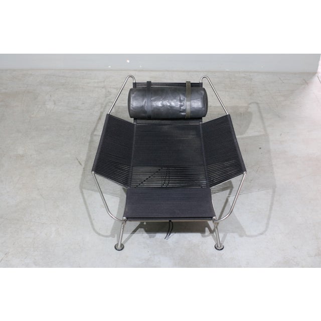 Textile Flag Halyard Lounge Chairs by Hans Wegner for PP Møbler, 1970s For Sale - Image 7 of 9