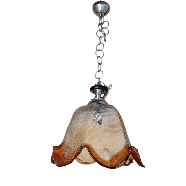Vintage Murano Glass Pendant Lamp, 1970s For Sale