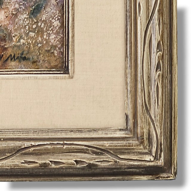 Milanese Impressionist Heavy Impasto Floral Painting, Mid-20th Century Signed For Sale - Image 9 of 12