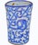 Moroccan Late 19th Century Handmade Moroccan Blue-Calligraphy Ceramic Accent Cup For Sale - Image 3 of 9