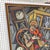 Abstract Large Vintage Cubist Expressionist Oil Painting Signed For Sale - Image 3 of 10
