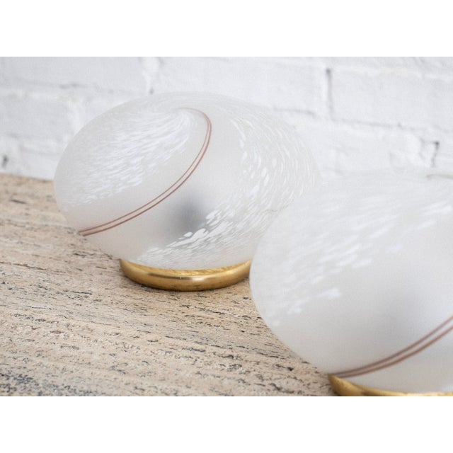 Metal Vetri Murano "Swirl" Table Lamps, Italy 1980s, a Pair For Sale - Image 7 of 9