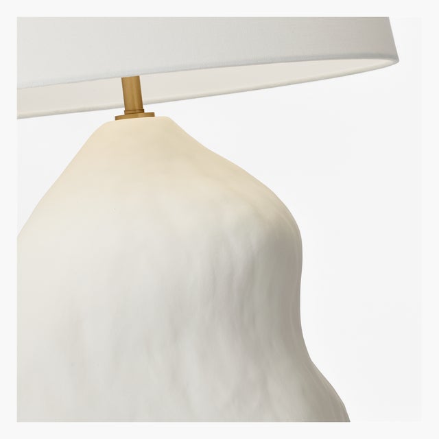 2020s Hable by Visual Comfort Studio Hable Broxton Table Lamp in Matte White Ceramic For Sale - Image 5 of 7