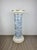 Vintage Blue and White Porcelain Column Stand with Gold Trim, 1960s For Sale - Image 10 of 10