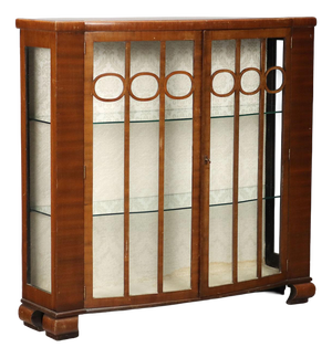 Art Deco Showcase in Mahogany Veneer