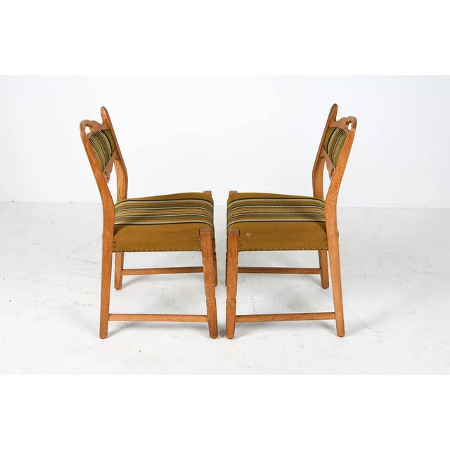 1970s Vintage Danish Oak Dining Chairs in the Style of Henning Kjærnulf, Set of Eight For Sale - Image 10 of 15