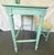 Vintage Vanity With Coordinating Stool Painted in an Ethereal Blue With New Upholstery For Sale In West Palm - Image 6 of 18