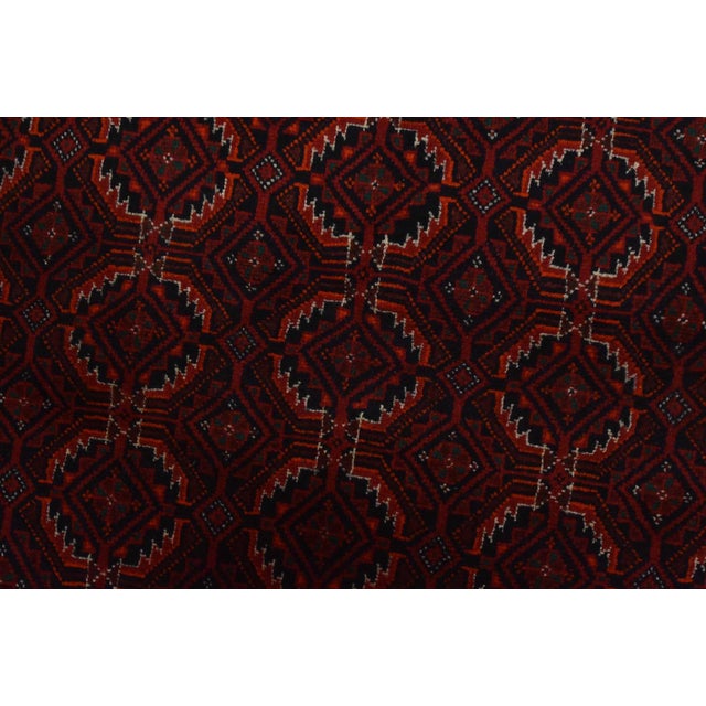 Blue Baloch Rug 3’7” X 6’5” Blue Wool Vintage Tribal Hand-Knottted Carpet For Sale - Image 8 of 12