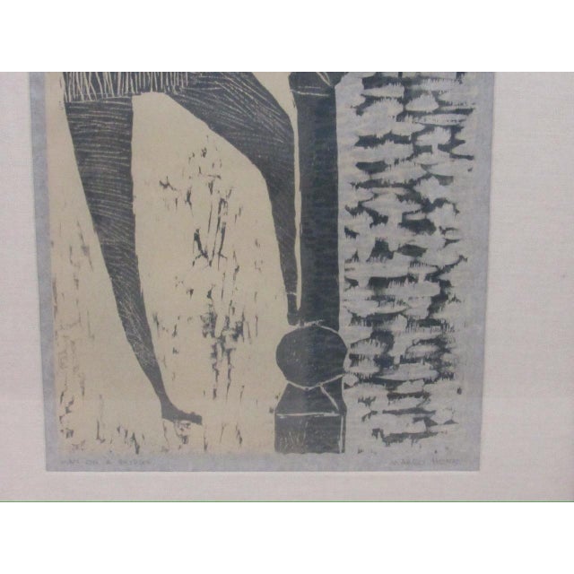 Wood Signed Margo Hoff Woodblock Print For Sale - Image 7 of 16