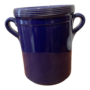 Vintage Original Italian Ceramic Blue Glazed Wine Cooler Handmade by Habitat
