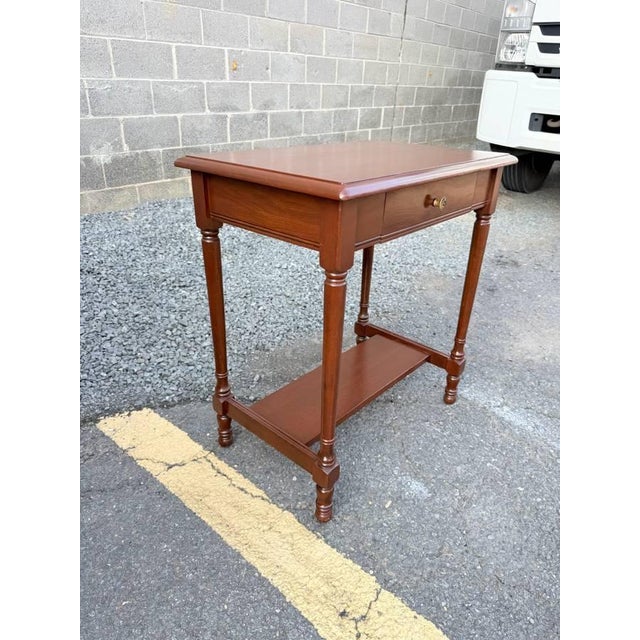 Vintage Solid Wood 1-Drawer Console Table For Sale - Image 4 of 14