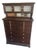 Antique Mahogany Dental Cabinet With Diamond Frosted Windows and Crystal Knobs For Sale