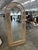 Large Vintage Arched Bamboo Floor Mirror For Sale - Image 4 of 6
