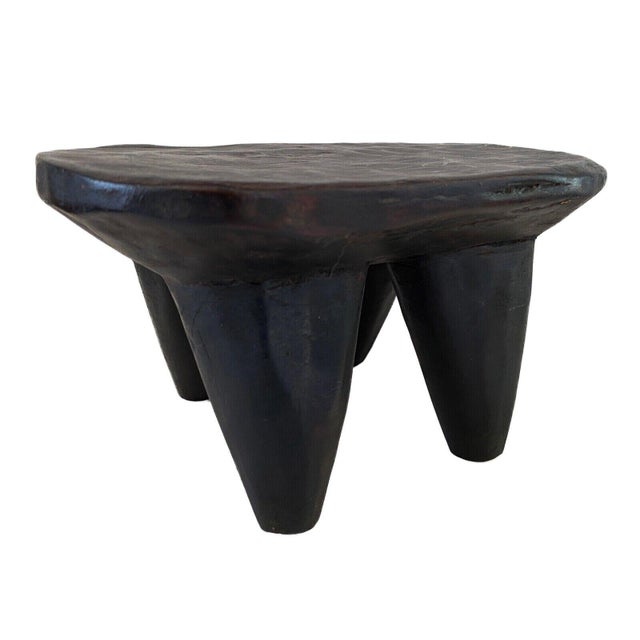 African Senufo Wood Kids Milk Stool I . Coast 10.75 " W For Sale - Image 4 of 5
