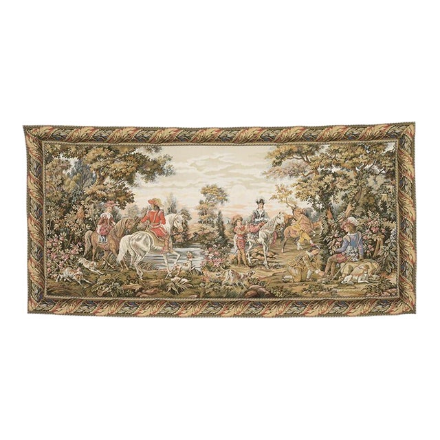 Horsemanship Loom Woven Tapestry - 86 X 175 Cm (2'10" X 5'9") - Requires Rod Size 5 For Sale