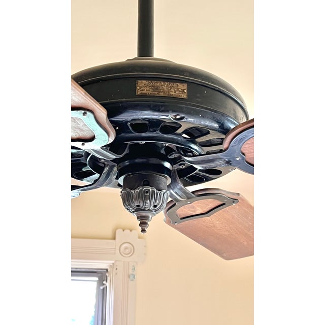 Antique Robbins Myers Ceiling Fan For Sale - Image 4 of 6