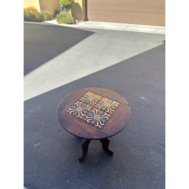 1940s California Tile Top Table For Sale - Image 4 of 12