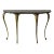Vintage, Italian console table. Black marble top and gold toned metal tapered legs. * The marble can be removed from the...