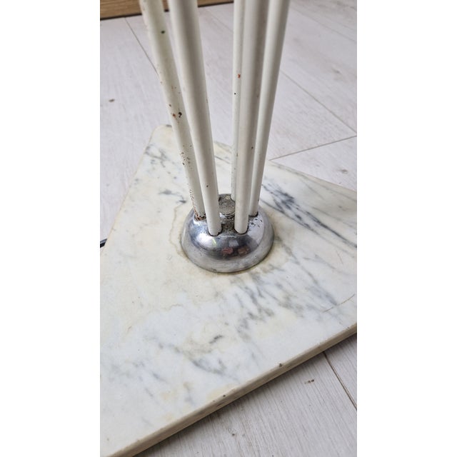 Alberello Floor Lamp in Iron and Brass with Opal Glass Spheres and Triangular Marble Base from Stilnovo, 1950s For Sale - Image 11 of 18