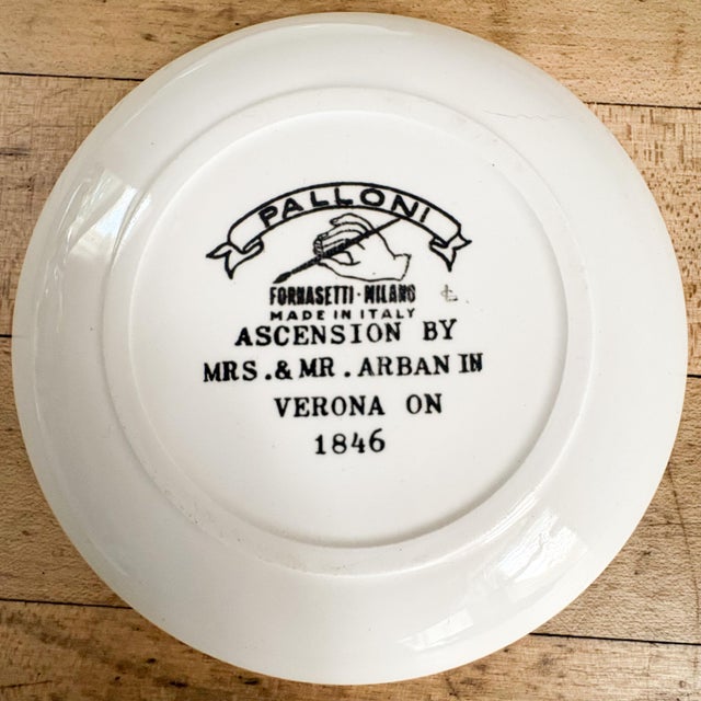 Fornasetti "Palloni" Themed Ceramic Hot Air Balloon Coasters Set of 5 For Sale - Image 10 of 13