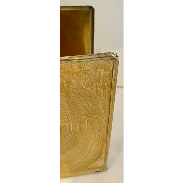 Metal 1970's Maria Pergay Style Italian Brass Magazine Rack For Sale - Image 7 of 7