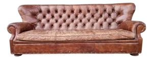 Restoration Hardware Leather Churchill Large Sofa