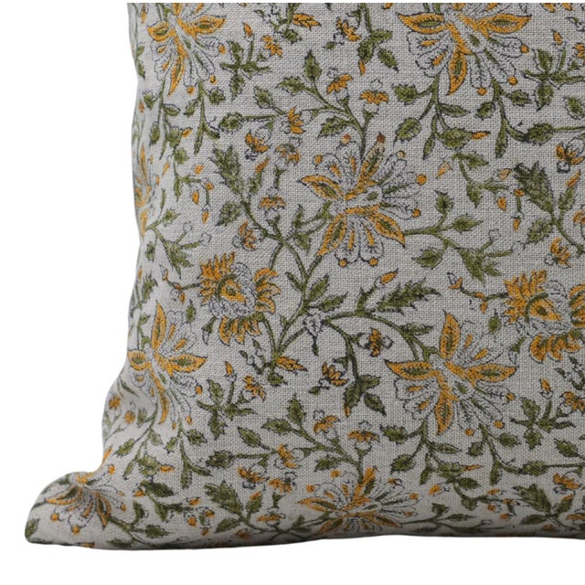 Not Yet Made - Made To Order Block Printed Pillow Cover - Thick Linen 24x24 Inch - Neera Bel For Sale - Image 5 of 5