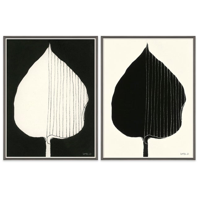 Hable Hosta I and II by Susan Hable For Sale - Image 4 of 4
