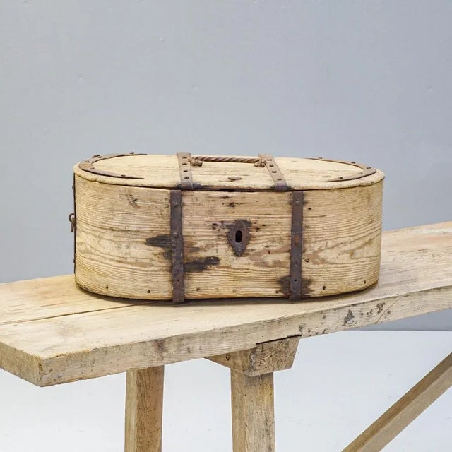 Metal Bound Box, 1840s For Sale - Image 10 of 10