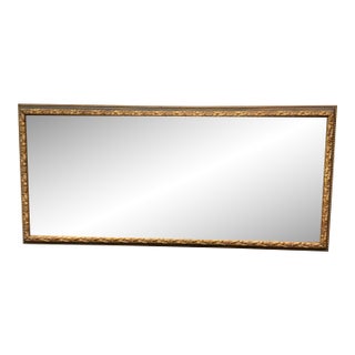 Custom Design Horizontal Carved Frame Wall Mirror For Sale