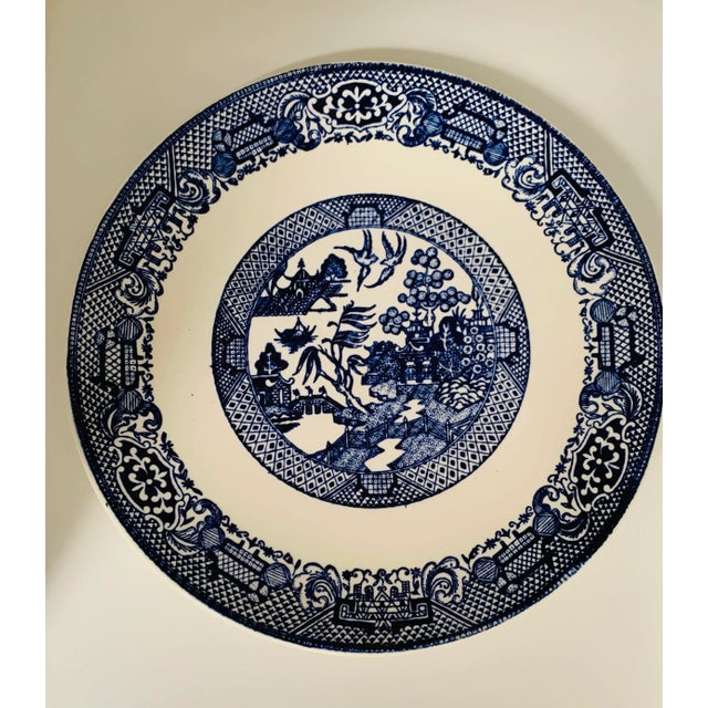 Chinoiserie Vintage Blue Willow Transferware Plates - 9 PCS For Sale - Image 3 of 6