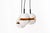 20th Century Space Age Orange and Chrome 3-Light Chandelier For Sale - Image 5 of 5