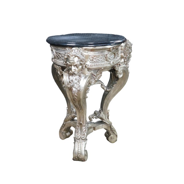 Neoclassical Late 20th Century Royal Bronze Studio Neoclassical Greek God Marble Pedestal Table Plant Stand 33" For Sale - Image 3 of 18